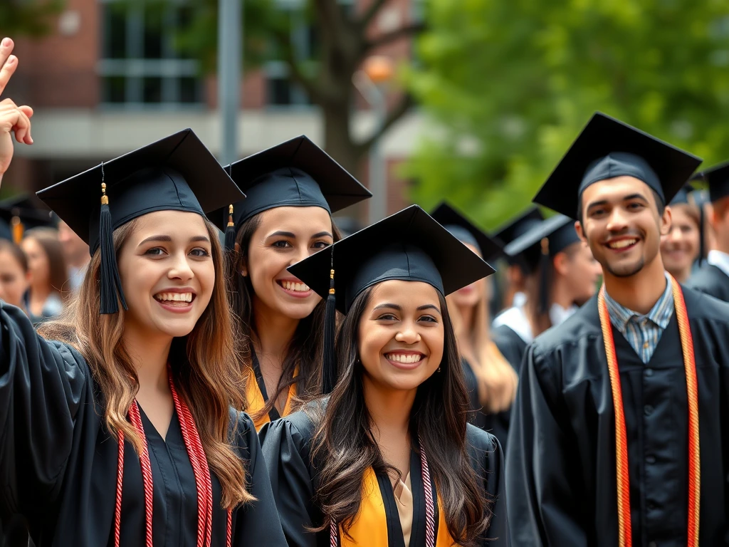 Imagem de alunos em formatura